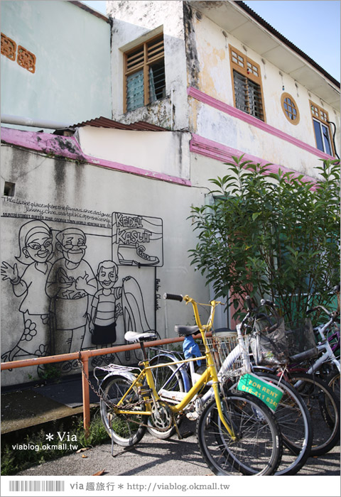 檳城旅遊》檳城一日遊～古城街頭藝術／老街巷裡的趣味立體彩繪及鐵線畫藝術