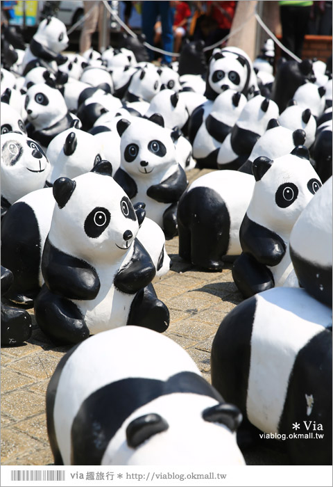 南投紙熊貓展2014》南投紙貓熊巡迴展(已撤展)～集集車站被萌翻的熊貓大軍佔領囉！