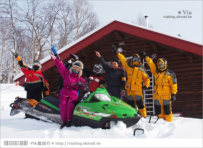 【北海道雪上摩托車】北海道名寄滑雪場～體驗雪森林中雪上摩托車的騁馳速度快感！