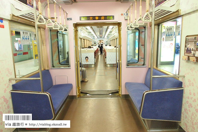 【太宰府列車】太宰府旅人列車－たびと(Tabito)－粉色觀光列車好夢幻！太宰府交通看這篇！