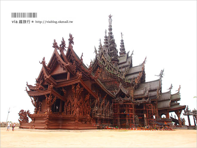 芭達雅景點》真諦聖域Sanctuary of Truth～震撼必遊！全世界最大的木雕建築！