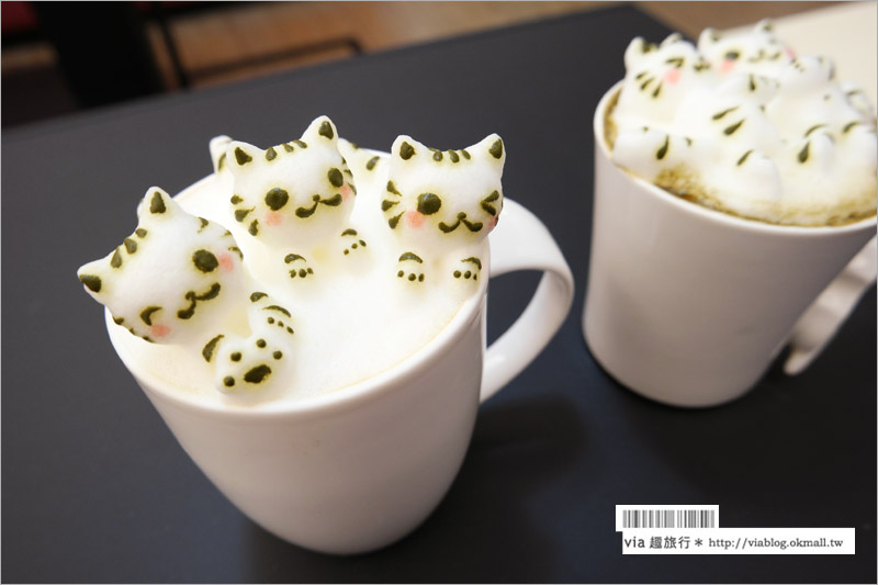 【台中咖啡廳推薦】台中貓咪咖啡廳～咕嚕貓咖啡＊貓咪跳進奶泡裡！立體拉花超療癒！
