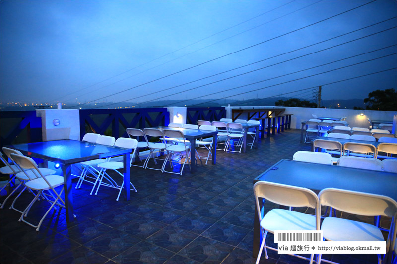 【山丘上景觀咖啡館】新竹景觀餐廳新登場～地中海風格設計、眺望城市夜景好迷人！