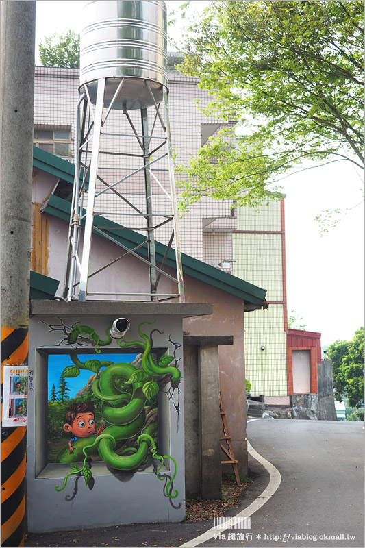 台中景點》東豐自行車道｜九房童話世界～走進大型的童話3D彩繪，互動拍照樂趣多！