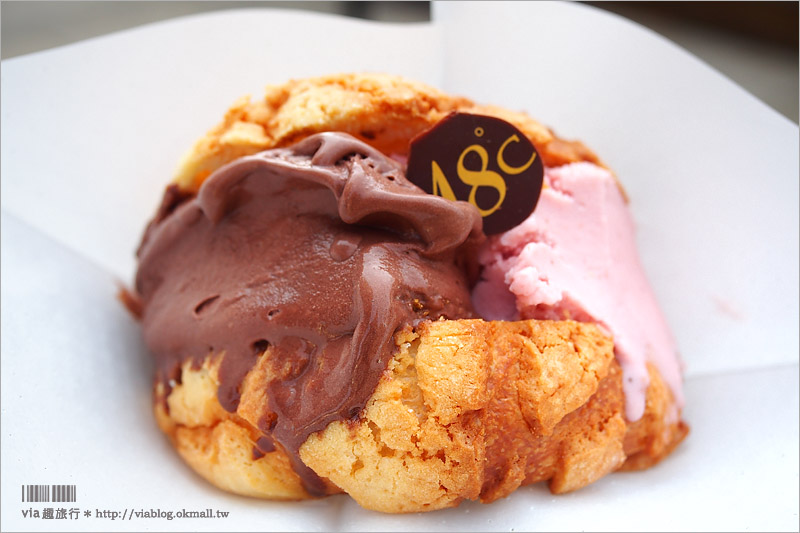 台中甜點》18度C巧克力(已永久停業)～台中演武場新店！地點限定的菠蘿冰淇淋，濃香酥脆好好吃！
