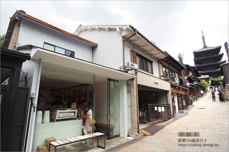 京都咖啡館》京都東山區%ARABICA咖啡‧八坂道上的亮點！總是人潮滿滿的IG人氣咖啡館
