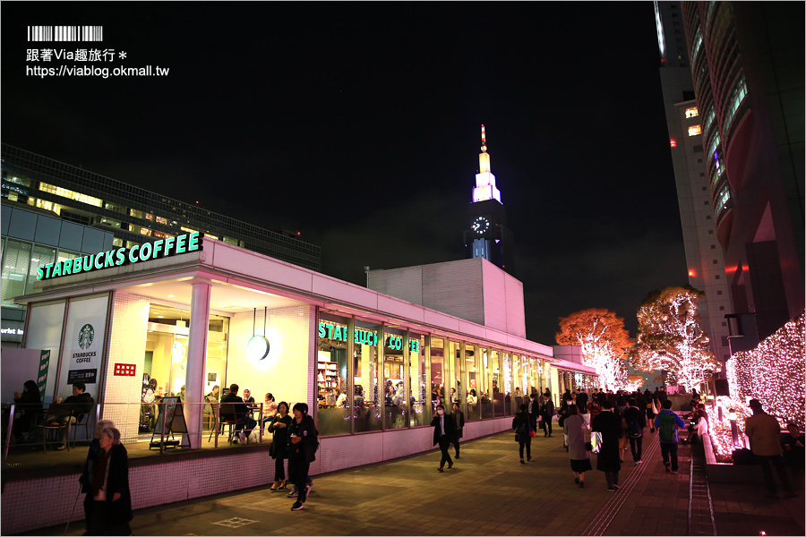東京點燈》新宿燈節《新宿空中遊城燈彩》～粉紅世界！唯一「櫻花粉」的浪漫點燈展！
