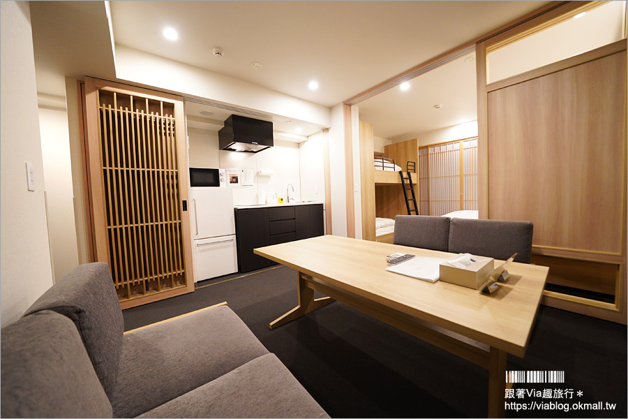 京都住宿推薦》美滿如‧MIMARU新町三条店～親子住宿選這間！房內就有小客廳、廚房、洗衣機超方便！