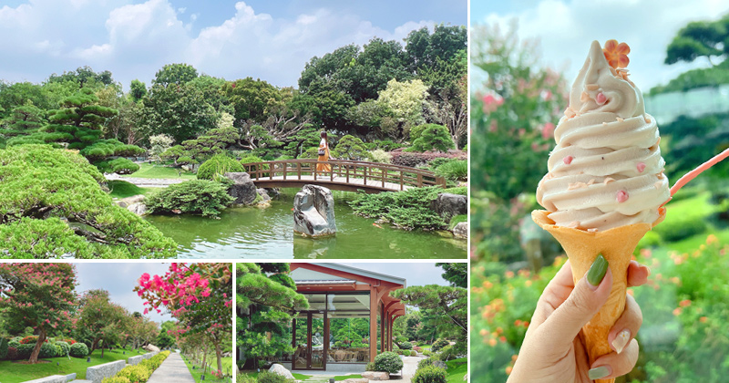 彰化景點》成美文化園～台版兼六園的夢幻日式庭園造景，紫薇花季的桃色漫遊小旅行！