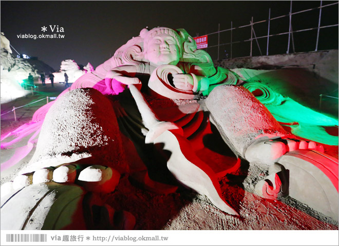 【2014台灣燈會在南投】南投沙雕燈會～夜間點燈好浪漫！還有精彩光雕秀15