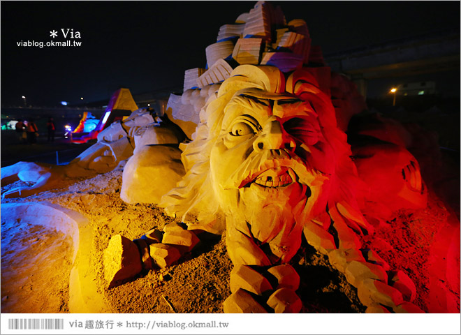 【2014台灣燈會在南投】南投沙雕燈會～夜間點燈好浪漫！還有精彩光雕秀8