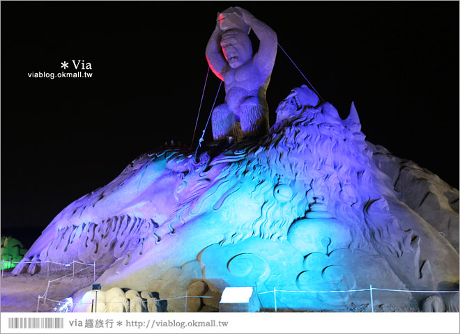【2014台灣燈會在南投】南投沙雕燈會～夜間點燈好浪漫！還有精彩光雕秀25